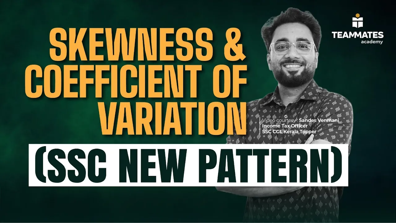 Skewness & Coefficient of Variation | SSC New Pattern 2025 Explained !