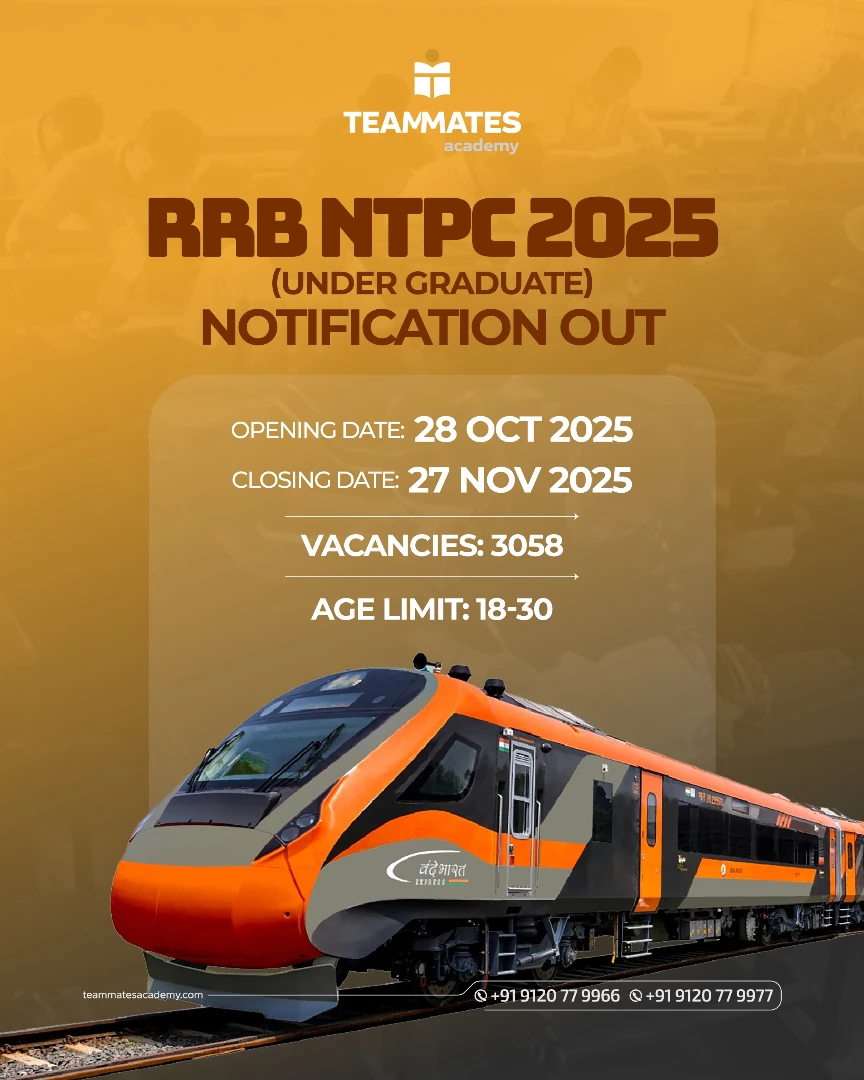RRB NTPC 2025 (Under Graduate) Notification Out! 🎯